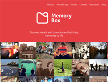 Tablet Screenshot of memoryboxstories.com